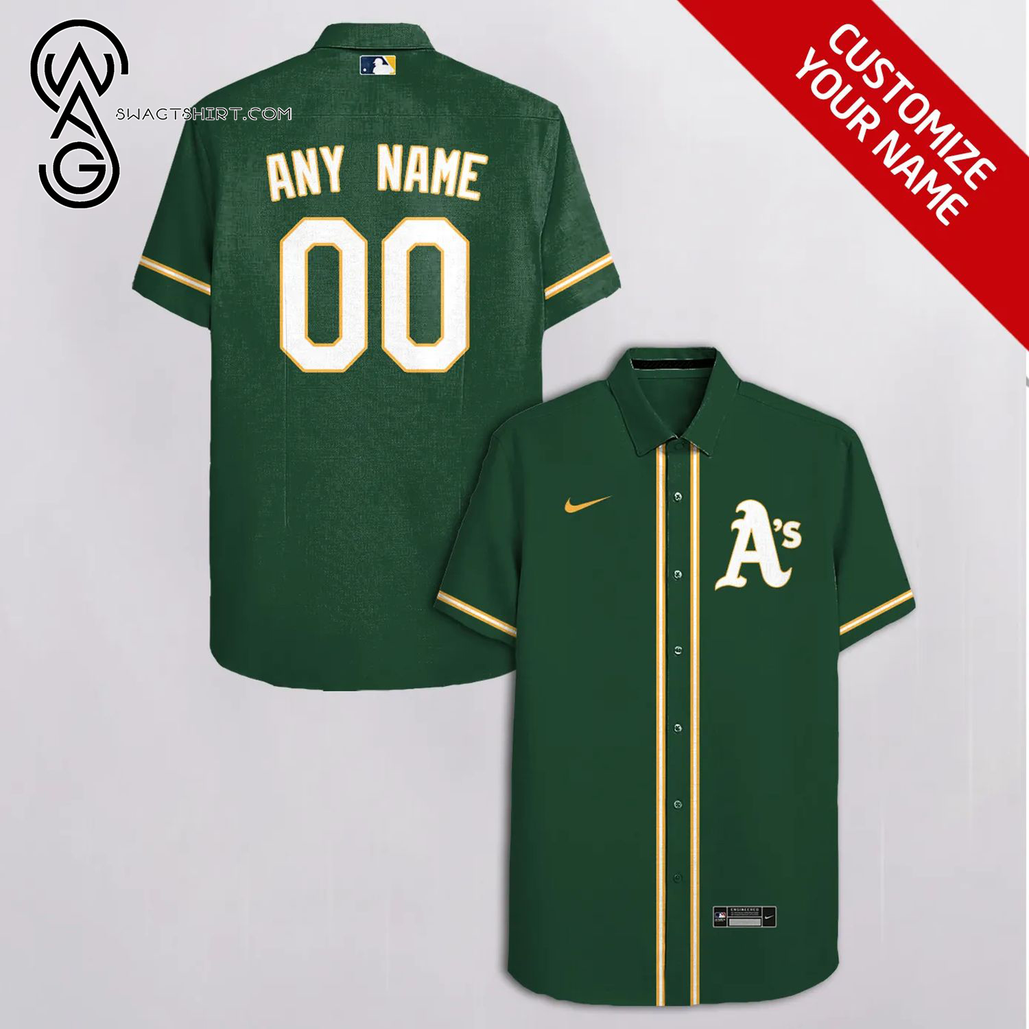 [Top Trending] Oakland Athletics Major League Baseball Full Printing Personalized Hawaiian Shirt